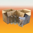 Wine Bottles Clear (Flint) - Box Of 24 Including Corks For Home Made Wine