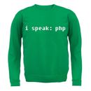 I Speak: Php - Bambini Felpa/Maglione - Code Sviluppatore Programmatore