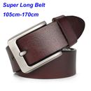 New Big and Tall Size S-9XL Mens Belt for Jeans 100% Real Leather Belts for Men