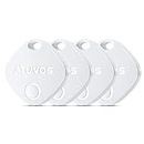 ATUVOS Smart Air Tracker tag 4 pezzi Bianco, Bluetooth Trova oggetti Compatibile con Apple Dov'è (solo iOS, Android non supportato), Localizzatore Chiavi per Borse/Bagagli/Zaini. Batteria Sostituibile
