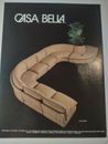 Casa Bella Zago Modular Muebles Asientos Tapicería De Colección Años 80 Anuncio Impreso