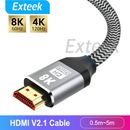 HDMI V2.1 to HDMI 8K@60Hz 48Gbps Ultra HD Cable for PS5 TV Box Splitter 4K@120Hz