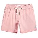MaaMgic 5.5" Mens Athletic Gym Shorts with Pockets,Elastic Waist Quick Dry Breathable Workout Short Pants,Pink,Large