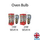 Oven Bulb Lamp 300°C Cooker Appliance Light 15W 25W Small Screw E14 SES 240V UK