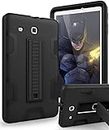TIANLI Samsung Galaxy Tab E 9.6 Case Anti-Scratch Shockproof Three Layer Full Body Armor Protection Sturdy Kickstand Anti-Fingerprint,Black