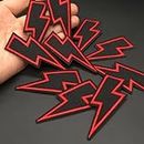 10 Pcs Embroidery Iron-on Lightning Appliques, Cool Clothing Repair Patches Sewing Patch for Jeans Jackets DIY