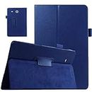 EKVINOR Galaxy Tab E 9.6 Case - Slim Leather Stand Folio Case Cover for Samsung Galaxy Tab E 9.6 Inch Tablet (Fit All Versions SM-T560 T561 T565 and SM-T567V) - Dark Blue