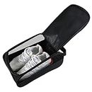Outdoor Golf Shoes Bags Travel Shoes Bags Zippered Sport Shoes Bag (Black)