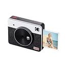 KODAK Mini Shot 3 Retro 4PASS 2-in-1 Instant Camera and Photo Printer (3x3 inches) + 8 Sheets, White