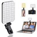 60 LED Portátil Selfie Luz para Videoconferencia Iluminación con Clip y Cámara Tri...