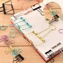 WholesaleNovelty Solid Color Hollow Out Metal Binder Clips L M S Office Supplies