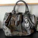 Michael Kors Bags | Authentic Michel Kors All Leather Bag And Coordinating Wallet | Color: Black | Size: Os