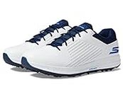 Skechers Mens Shoe-GO Golf Elite 5 GF Sneaker, White Synthetic/Navy Trim, 10 UK