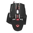 MEETION MT-M975 USB Wired Gaming Mouse, 6+1 Buttons, 2600 DPI Setting, 5 Million Times Switch Life, Advanced Optics Localization Pattern, High Polymer Wear0Resistanting Foot Pads For Computer, Laptops