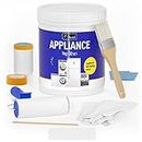 DWIL Appliance Paint for Refrigerator - Water Based Paint, Refrigerator Paint, Interior, for Plastic and Metal Surface in Dishwasher, Dryer, Microwave, Oven, 32oz, White (with tools)
