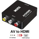 RCA AV to HDMI HD Converter Adapter Composite 3RCA CVBS Audio Video Wii NES SNES
