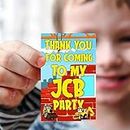 Partyzon Little JCB Theme Return Gifts Thank You Tags Thank u Cards for Gifts 20 Nos Cards and Glue Dots Multicolor no of pieces 20 pack of 1