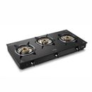 Glen 3 Burner Gas Stove Toughened Glass Top Manual Ignition Drip Trays Cooktop