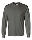 Gildan Men's Ultra Cotton Long Sleeve T-Shirt, Style G2400, Multipack, Charcoal (2-Pack), Small