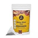 AGX Detox Elixir Tea (30 Tea Bags) 50 gm | A Perfect Blend of Green Tea with Red Reishi And 8 Natural Ingredients | Helps Cleanse | Immunity Booster | Supports Heart, Lungs, Kidney & Liver | Rejuvenation | Healthy Sleep & Anti Stress