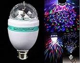 AMC 360° Rotating LED RGB Disco 6 Strobe Lights for Indoor & Outdoor Celebrations - Crystal Stage Lighting for Disco Birthdays, Vibrant Colors, Endless Excitement - Make in India (Pack of - 1)
