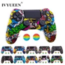 IVYUEEN Silicone Camo Protective Skin Case for Sony Dualshock 4 PS4 DS4 Pro Slim Controller Thumb