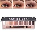 12 Colors Naked Nude Colors Eyeshadow Palette,Matte Blendable Shimmer Eyeshadow Pallete Natural Smooth Texture Pigmented Long Lasting Waterproof Smokey Eye Shadow Palette Makeup(Matte)