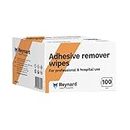 Reynard Health Supplies Adhesive Removal Wipes, Individually Sealed, White, 6 x 6 cm, 100 Count