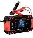 New 4 Modes Car Battery Charger, 24V/12V Battery Charger Automotive, 4A/8A LCD