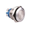 Stainless Steel Full Metal Button 16mm, 1-Pin, No Lighting Dome Monostable