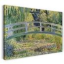 Impresión sobre Lienzo (120x80cm): Claude Monet - Puente japonés sobre el Estan