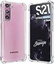 Funda Protectora para Samsung Galaxy S21 5G, Folmecket Transparente, a Prueba de Golpes, para Samsung S21 5G 6,2", Transparente S21 5G