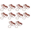 10PCS WholesaleNovelty Solid Color Hollow Out Metal Binder Clips Office Supplies