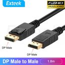 DisplayPort to Display Port Cable DP to DP Male to Male 1.8m 1080p@60hz Full HD
