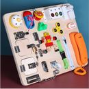 Montessori Busy Board Baby Sensory Activity Toys Games For Fine Motor Skills