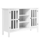 Wooden TV Stand Storage Console Living Room Cabinet Holds Up To 50" TV White