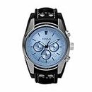 Fossil Watch for Men Coachman, Quartz Chronograph Movement, 45 mm Silver Stainless Steel Case with a Genuine Leather Strap, CH2564