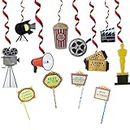 FI - FLICK IN 20 Pcs Bollywood Theme Cutouts Props & Swirls Back to The 80s 90s Swirl Theme Party Decoration (Pack of 20, Multicolor)