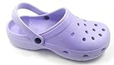 Ladies Womens Mules Slippers Nursing Garden Beach Hospital Clogs Shoes Sandals Purple