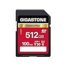 Gigastone 512GB SD Card, Camera Plus, V30 SDXC Memory Card High Speed UHD Video Compatible with Canon Nikon Sony Pentax Kodak Olympus Panasonic Digital Camera, with 1 Mini case