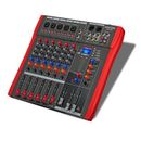 5 Core Audio Mixer DJ Equipment Digital Sound Board Karaoke XLR Mixers 6 Channel Bluetooth USB in Black | 4 H x 17 W x 15 D in | Wayfair MX 6CH