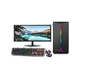 EXZON I5 gaming pc Full Setup Gaming desktop complete computer system for Gaming (core I5 3470 |Ram 16GB | 512GB SSD | |Windows 11| GT 710 2GB Graphics Card with 20 inches led Monitor RGB Keyboard RGB Mouse Wi-fi) ready to use....