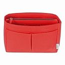POCHETTE DE LUXE Bag Organizer for Women,with Insert, Red, Large Size (28.96 x 14.99 x 18.04 cm)