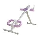 Ab Trainer Core & Abdominal Trainers AB Workout Machine Home Gym Strength Training Waist Cruncher Core Toner Buttocks Shaper with LCD Monitor Violet