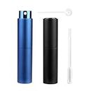 Portable Mini Refillable Perfume Bottles, 3 Pcs Travel Size Perfume Atomizer Empty Spray Bottle Scent Pump Case for Outdoor and Traveling with Funnel and Perfume Diffuser (10ml (Black+Dark Blue))
