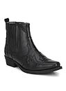 Intkoot Delize Black Size 6 Synthetic Leather High Ankle Men Cow Boy Boots