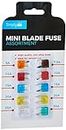 Simply BF820 Mini Blade Fuse Assortment - Set of 10 - Ideal for Vehicle Use, 10 Pieces and 7 Types 5A 7.5A 10A 15A 20A 25A 30A Multi-Function Car fuse