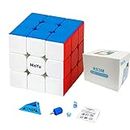 MOYU RS3M Magnetic Speed Cube 3x3 StickerLess, Magnetic Version 3D Smooth Puzzle Magic Toy Travel Games for Adults and Kids (MF8880)