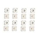 Trimming Shop Magnetic Snap Fasteners Metal Clasps Sewing Accessory for DIY Clothing, Crafts, Purses, Leather Coat, Jacket Handbag Making (18mm, Silver, 10pcs)