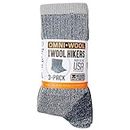 Omni-Wool Merino Wool Medium Hiker (3-Pack) (Brown/Red, Denim/Navy, Charcoal/Light Grey, Medium)